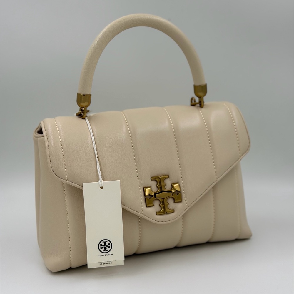Tory Burch Kira Small Top-Handle Satchel – Brie – BNWT + Dustbag